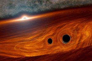 Астрономы впервые увидели свет от столкновения двух черных дыр